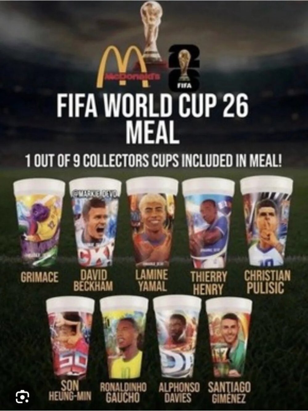 McDonald's FIFA World Cup Collector Cups (DAVID BECKHAM)